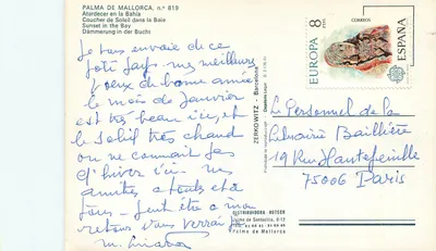 Palma de Mallorca — Pôr do Sol na Baía — Distribuidora Rotser — Verso