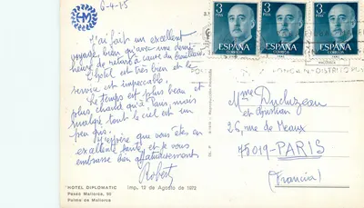 Hotel Diplomatic — Palma de Mallorca — Imp. 12 de Agosto de 1972 — Verso