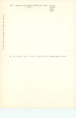 Maestro di Santa Maria de Taula — (±1123) — Ed. Salve, C. 12057, Barcellona — Verso