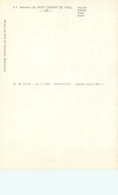 Maestro de Sant Climent de Taüll — Mosaico de la abside — Ed. Salve, serie C. 12057 — Reverso