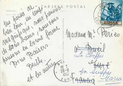Peñíscola — vista panorâmica — J. Puig-Ferrán, Série II, N° 50.03 — Verso