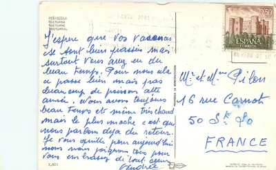 Peñíscola — Widok nocny — Wydawnictwo Terehaine, nr 3.601 — Rewers