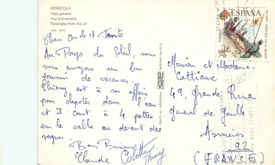 Peníscola — Algemene uitzicht — Uitgever Sobreros, N° 6305 — Achterkant