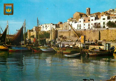 Porto de Péniscola — Vista do porto de pescadores — Edições Pique, Barcelona