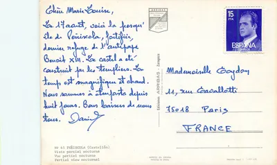 Peníscola — Deels nachtuitzicht — Uitgaven ARRIABAS, n° 45 — Achterkant