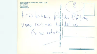 Costa Brava. Playa de Aro — Ogólny widok — KOLOR, seria 7, nr 90 — Rewers