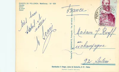 Hotel Capri — Puerto de Pollensa, Mallorca — Taller A. Zerkowitz, N° 954 — Rewers