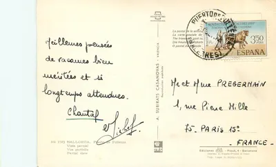Pieria de Pollensa — visão parcial — Edições Piqué, n° 1723 — Verso