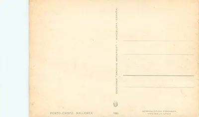 Porto-Cristo, Majorque — vue sur la plage et la ville — Éditions 'Archivo Artístico' n°1083 — Rewers