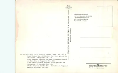 Jezioro Estació Serwis Molvíl·sa — Rives de Freser, Katalonia — Wydawca Komercjalny Escudo de Oro, nr 2449 — Rewers