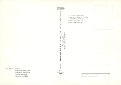 Klasztor w Ripoll — Różne widoki — Comercial Escudo de Oro, n° 6508 — Rewers