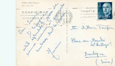 Costa Brava — Rosas — Postais Color Cyp, série II n°50.151 — Verso