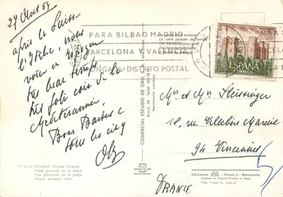 Rosas — Ogólny widok plaży — Wydawnictwo Piqué, nr 3179 — Rewers