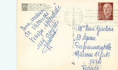La Almadraba — Rosas (Costa Brava) — Éditeur Plaza Revira, n°1170 — Verso