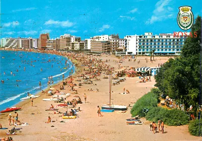 Rosas — praia e zona hoteleira — Edições Arribas
