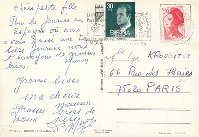 Rosas — Costa Brava — Edições Arribas — Verso