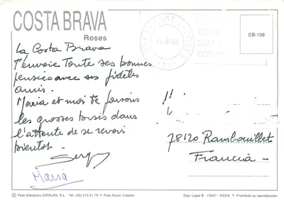 Rosas — Costa Brava — Editora Foto-Ediciones CATALAN, S.L., n° CB-106 — Verso