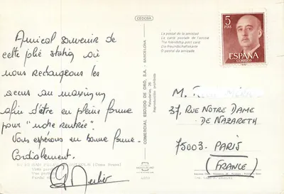 San Feliu de Guixols (Costa Brava) — vista parcial — Escudo de Oro, n° 1669 — Verso