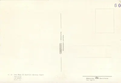 San Feliu de Guixols — vista parcial — Ediciones CISM Barcelona, n° 69 — Verso