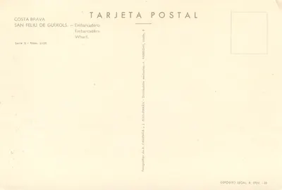 San Feliu de Guíxols — Anlegestelle — A. Fabregat, Nr. 2658 — Rückseite