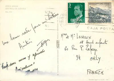San Felíu de Guíxols — Costa Brava — editor N° 2760 — Verso