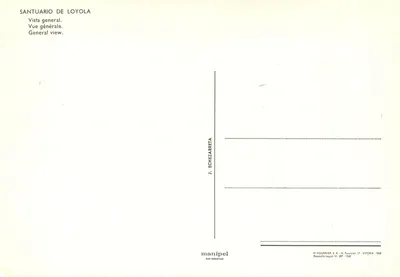 Sanctuary of Loyola — General View — J. Echezarreta, H. Fournier, Vitoria 1968 — Back