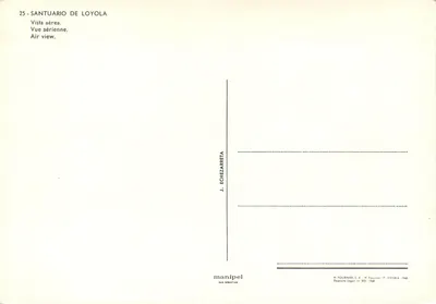 Santuario de Loyola — widok z powietrza — J. Echezarreta — Rewers