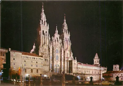 Santiago de Compostela — Catedral. Fachada de l'Obradoiro (século XVIII) — Éditions ARRIIBAS