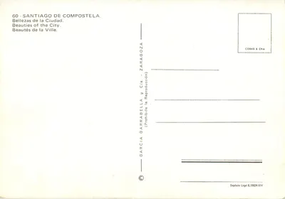 Santiago de Compostela — Piękności miasta — Garcia Garrabella & Cía, Zaragoza — Rewers