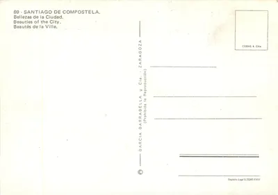 Santiago de Compostela — Wgląd w miasto i katedrę — Garcia Garrabella & Cía, Zaragoza — Rewers