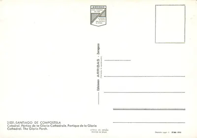 Katedra w Santiago de Compostelle — Portal Gloria — Wydawnictwo Arribas — Rewers