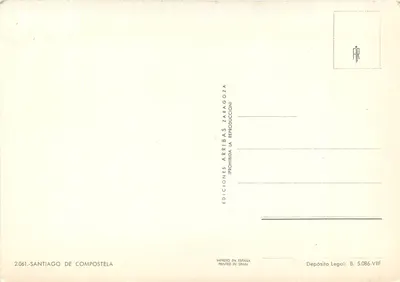 Santiago de Compostela — Ano Santo — Edições Arribas Zaragoza — Verso