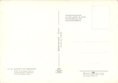 Santiago de Compostela — Hostal de los Reyes Católicos — Wydawnictwo TISA Barcelona — Rewers
