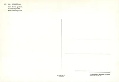 San Sebastián — Widok z Igueludo — H. Fournier, Vitoria — Rewers