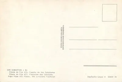 Plac Pio XII — Fontanna Katalońska — San Sebastián - 64 — Rewers