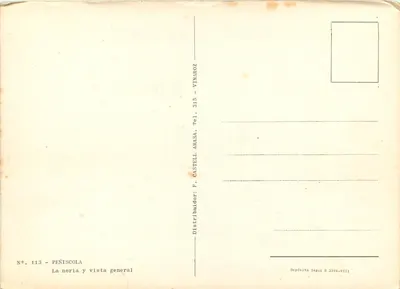 Peñíscola — La noria i ogólny widok — Dystrybutor: F. Castell Arasa — Rewers