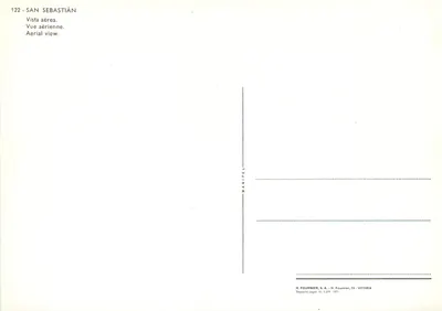 San Sebastián — Widok z powietrza — H. Fournier, S.A., Vitoria — Rewers