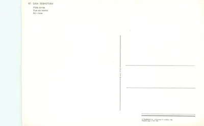 San Sebastián — widok z lotu ptaka — H. Fournier, Vitoria 1970 — Rewers