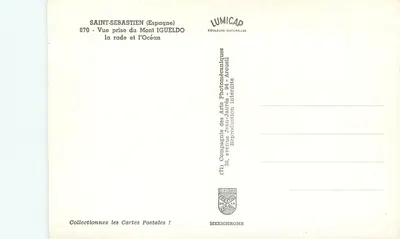 Saint-Sébastien (Hiszpania) — Widok z Wzgórza Iguedo, port i Ocean — Lumicap — Rewers