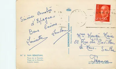 Praia da Concha — San Sebastián — DOMINGUEZ N°6 — Verso