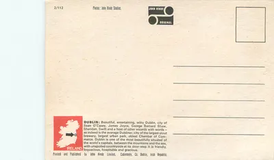 Dublin — vista panorâmica — John Hinde Limited, n°2/112 — Verso