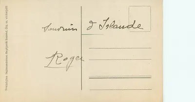 Mulher em traje islandês — 74. Islenskur Skautbúningur — editor Sveinbjörn Ingimundarson, Reykjavik — Verso