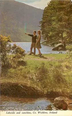 Lago e sol, Condado de Wicklow, Irlanda — Perman Cards, n°368