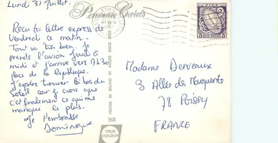 Lago e sol, Condado de Wicklow, Irlanda — Perman Cards, n°368 — Verso