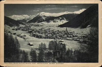 Davos (1559 m acima do nível do mar) — vista do Gemspitze para o norte — E. Meerkämper, Davos