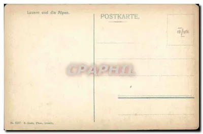 Lucerna i Alpy — E. Goetz, Lucerna, nr 4237 — Rewers