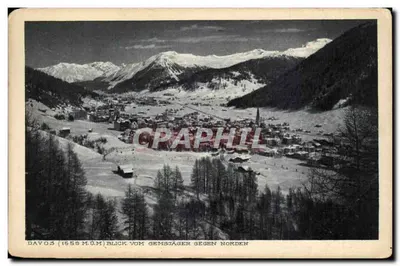Davos (1559 m.ü.M.) — vista do Gemstäger para o norte — E. Meerkämper, Davos