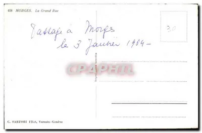 Morges — A Grande Rua — C. Sartori Fils, Versoix-Geneve — Verso