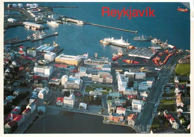 Reykjavík — vista aérea do porto — Edda Foto 320