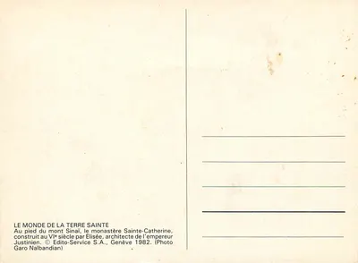 Klasztor św. Katarzyny — Góra Synaj — Edito-Service S.A., Genewa 1982 — Rewers